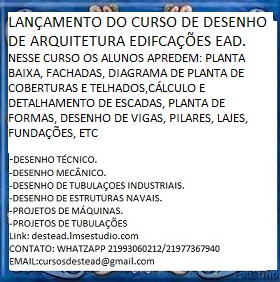 CURSO EXPERIMENTAL DE DESENHO DE ARQUITETURA E EDIFICAÇÕES
